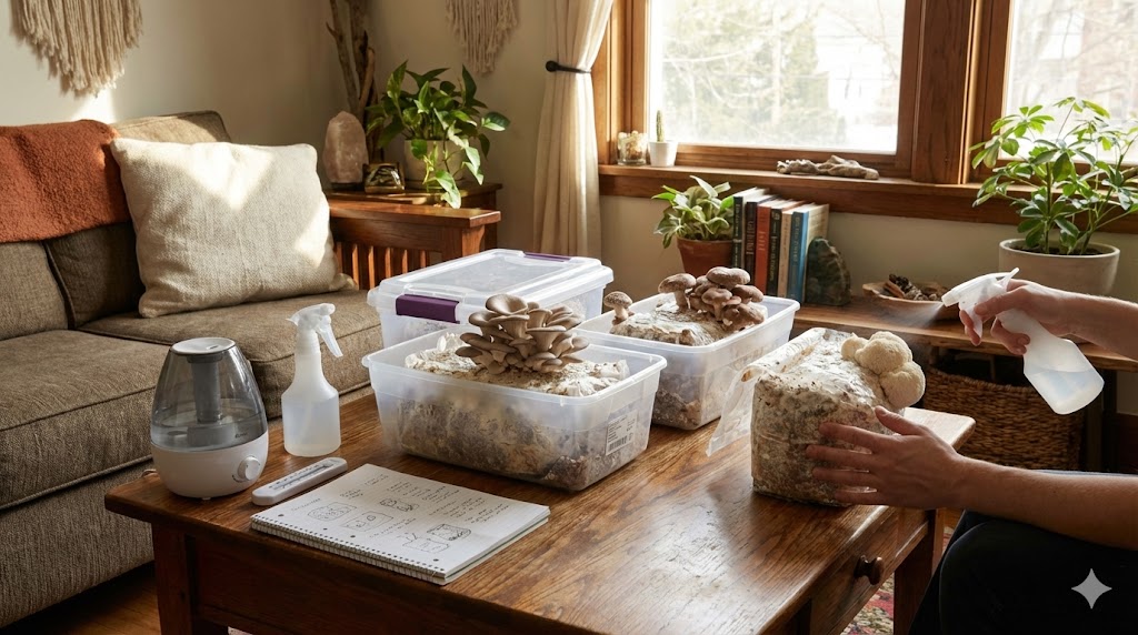 גידול פטריות ביתי - גידול פטריות בבית